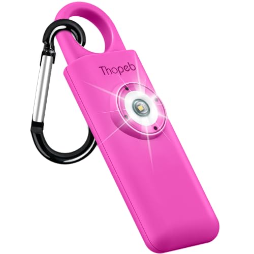 Thopeb Personal Safety Alarm for Women – Superior Loud Siren & SOS Strobe - color: Rose red