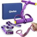 3Pcs Pedal Resistance Band with Handle Figure 8 Resistance Band Purple