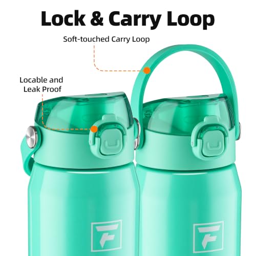 Fanhaw 24oz Stainless Steel Water Bottle with 2-in-1 Lid, Bianchi Green - color: Bianchi Green