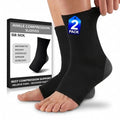 SB SOX Ankle Brace Compression Sleeve for Men & Women - color: Solid - Black, size: X-Large