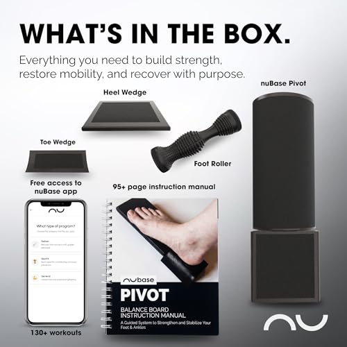 nuBase PIVOT Split-Board Foot and Ankle Strengthener for Plantar Fasciitis