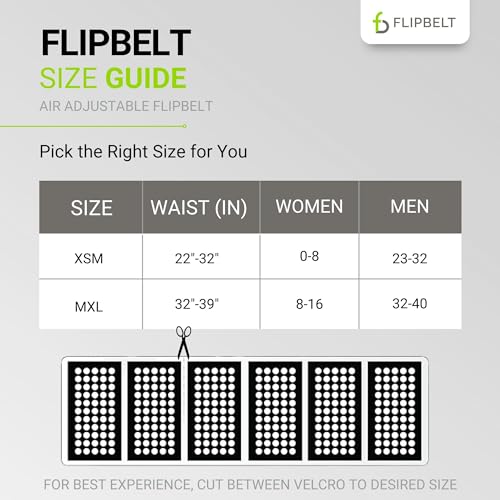 FlipBelt Air Adjustable - Spring Mint - MXL - color: Neon Yellow, size: X-Small to Medium
