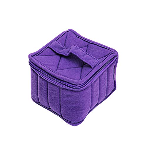Weljoy Essential Oil Case 13 Bottle Organizer for 30ml 50ml 100ml 115ml 8oz, Travel Bag with Adjustable Dividers Foam Padded for Aromatherapy Roller Dropper Bottles (Purple, 5.9x5.9x5 in) - color: Purple