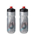 HydraPak Polar Surge Insulated Bike Water Bottle (20oz, Ascent Silver) - color: Ascent Silver, style: 20oz/600ml