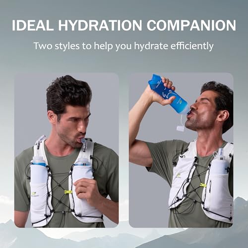 N NEVO RHINO 350ml/500ml TPU Soft Flask with Straw for Running