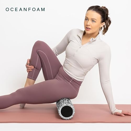 Oceanfoam Soft Tidal Roller - Soft Density Foam Roller (Black Marbled)