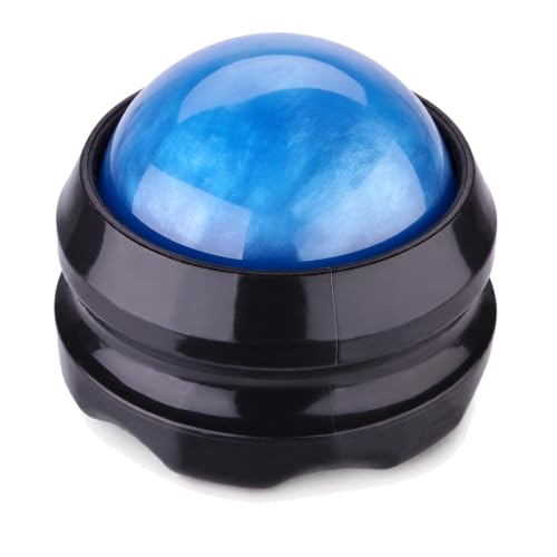 Manual Massage Roller Ball - Massager and Therapy Tool for Sore Muscles, Shoulders, Arms, Neck, Back, Feet, Body, Deep Tissue, Stiffness, Joint Pain, Stress Relief - color: Blue
