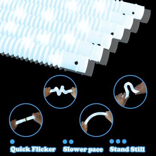 12-24 PCS White Glow Sticks Halloween Party Favors Toys for Kids Adults - style: White