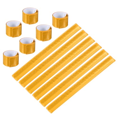 PATIKIL Reflective Slap Bands Snap Bracelet - color: Gold