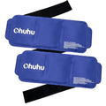 Ohuhu Ice Pack for Injuries Reusable, 2-Pack Hot & Cold Gel Wrap with Strap - color: Blue, size: 14.5"x5.5"(2 Pack)