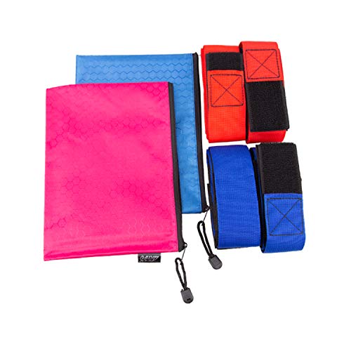 Three Legged Race Bands, 2 Sets, Team Building, 3 Legged Race Bands, Outdoor Party Group Game for Teenagers Adults, Cooperative Team Race for Birthday, Relay Race, Field Day, Backyard Activity Game - size: For 12 people（Red&Blue）