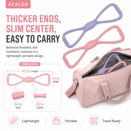 AZALEA Figure 8 Resistance Bands, Silicone Stretch Bands with Handles