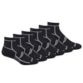 Saucony Men's RunDry Bolt Performance Quarter Socks, Available in L-XL (6, 12 Pairs) - color: Black Basic (6 Pairs), size: Large