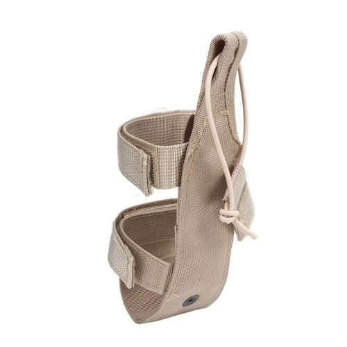 Nylon Water Bottle Holder with Adjustable Strap – Secure Anti-Falling Pouch for Hiking, Camping, Backpack Attachment, No Hands Outdoor Bottle Carrier - color: Khaki