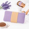 Lavender Weighted Eye Pillow with Washable Linen Cover - color: Purple