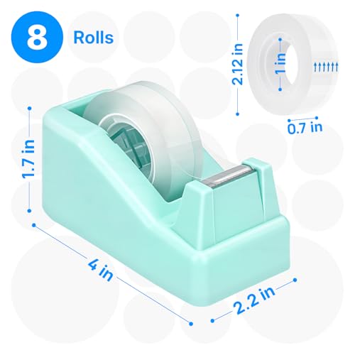 OWLKELA Lightweight Desktop Tape Dispenser, Green, 1 Pack - color: Green, size: 1 Pcs