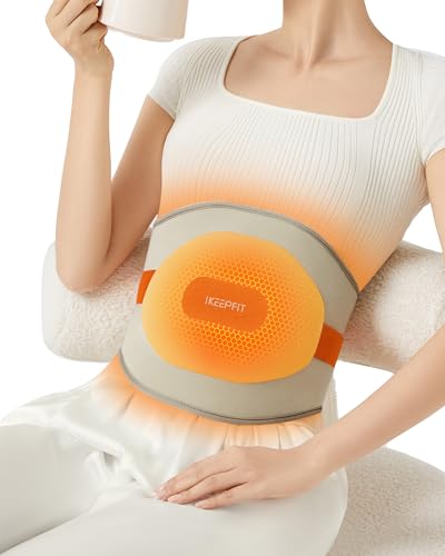 IKEEPFIT Portable Heating Pad for Back Pain Relief, FSA Eligible HSA Gift - color: Beige