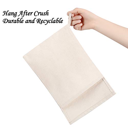 Boao 4 Pcs Canvas Lewis Ice Crushing Bag, Professional Bartender Kit