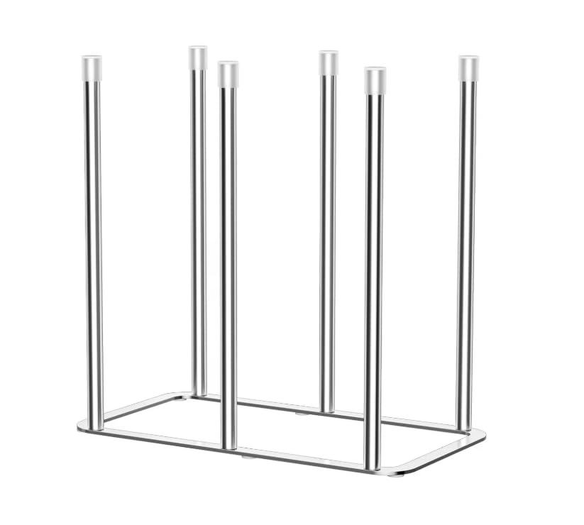 Water Bottle Drying Rack, Stainless Steel Bottle Dryer Rack, Baby Bottles Rack Dryer, Cup Drying Rack, Reusable Bag Drying Stand, Kitchen Stand Holder for Glass Bottles, Plastic Bag (Silver, Large) - color: Silver, size: Large