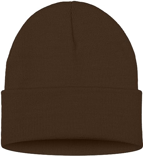 ATNKE LED Lighted Beanie Hat,USB Rechargeable 4 LED Red and Blue Flashing Running Headlamp Cap Gifts for Men and Women - color: #Coffee