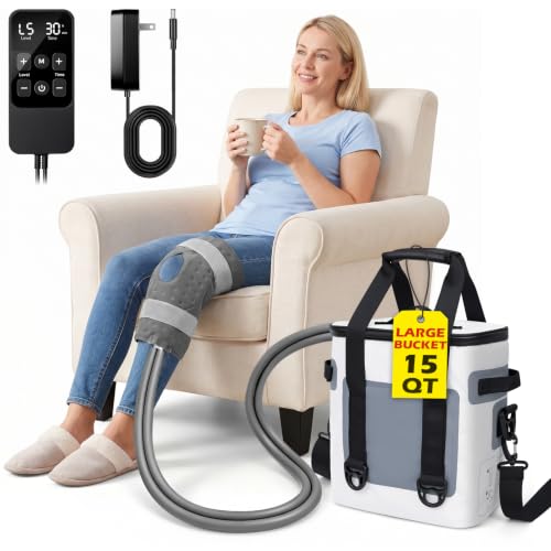 Cold Therapy Machine, 15QT Ice Machine for Knee After Surgery - color: White