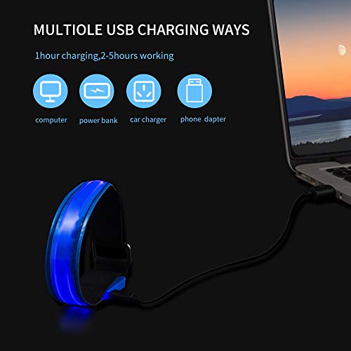 Night - time Outdoor Gear, Including an LED Reflective Vest and a Set of LED Reflective Wristbands (2pack), with Universal USB Charging, Suitable for Walking, Running and Cycling.