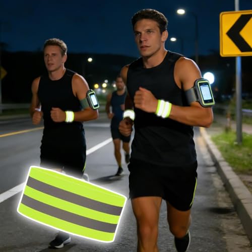 Reflective Wristbands Adjustable Tape Strap