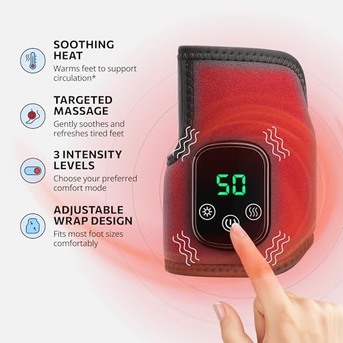 EMSense 3-in-1 Foot & Ankle Massager with Heat & Vibration, 1 Pack