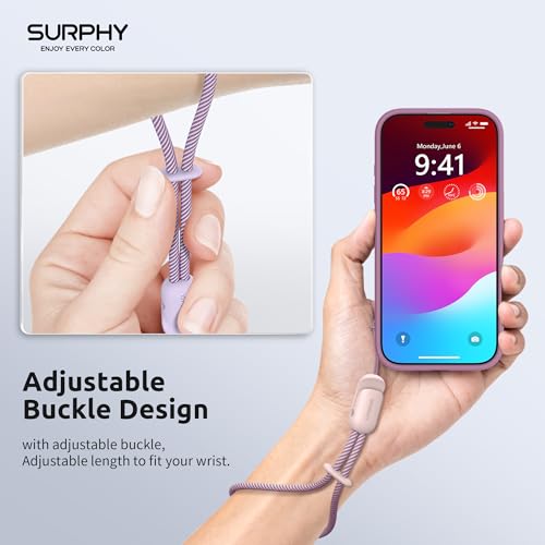 SURPHY 2 Pack Phone Lanyard, Phone Wrist Strap for Case, Camera Wrist Strap - color: Pink & Lilac