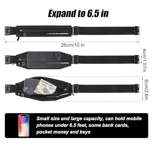 2 PCS Slim Running Belt Fanny Pack Running Phone Holder Runners Pouch