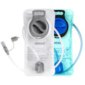 HEIKLN Hydration Bladder 1.5L-2L-2.5L-3L,Leak Proof Water Reservoir, BPA Free Military Water Storage Bladder Bag Hydration Pack Replacement Easy Clean for Bicycling Hiking Camping Hunting Running - color: 2L Blue White