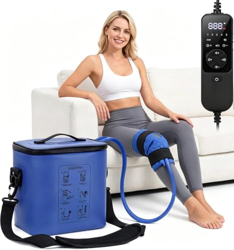 Ice Machine for Knee After Surgery, 12H Cooling, Quiet Pump - color: Blue