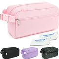 GYEUKHAM Freezable Lunch Bag,Reusable & Collapsible Mini Cooler for Adults,Insulated Lunch Box with Ice Packs,Freezable Snack Bag with Handle Buckle, On-the-Go,Pink - color: Pink+Ice pack