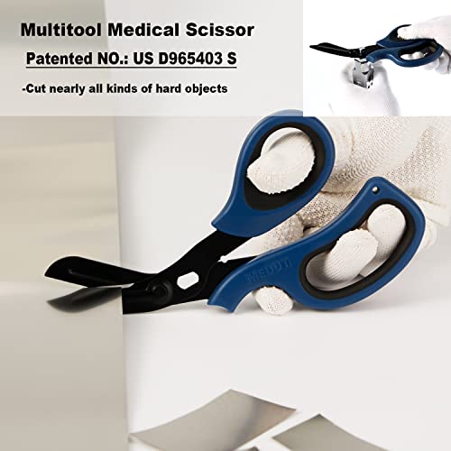 MEUUT Medical Scissors 2-Pack Trauma Shears for Nurses All Purpose Scissors - color: Navy/Black+navy/Black