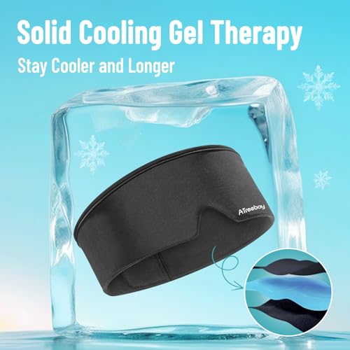 Cooling Eye Mask for Puffy Eyes, FSA Eligible HSA Reusable Eye Ice Pack - color: Black