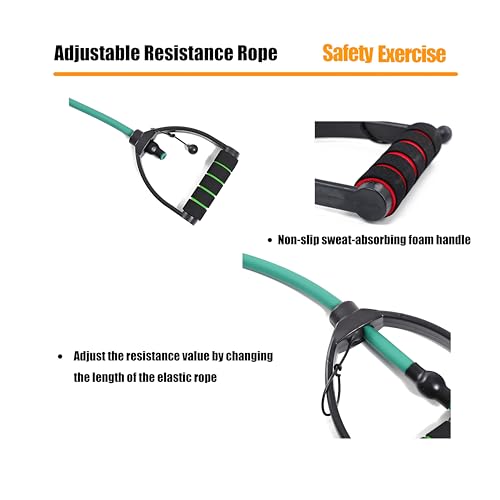 Resistance Bands with Handles, Exercise Bands - Perfect Stretch Rope for Home Workouts, Ideal for Fitness Enthusiasts & Home Gym - color: Green 2.0