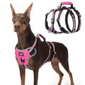 PUPTECK Escape Proof Dog Harness with Padded Handle, No Pull Pet Vest Harness Durable Reflective for Medium Large Dogs Walking Training and Running, Pink, M - color: Pink, size: Medium