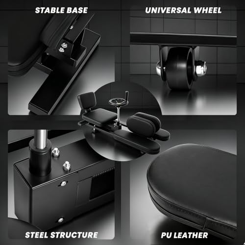 Adjustable Leg Split Machine for Hamstring & Hip Flexor, Stretching Tools for Dance and Gymnastics, Inner Thigh Trainer with Steel Frame, Black