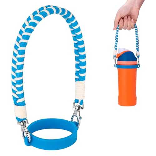 Water Bottle Handle Strap Compatible with Owala & Stanley Cups - color: Blue