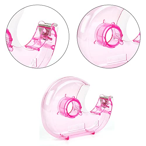 Small Tape Dispenser Cute Mini Tape Holder Refillable for Desk Office