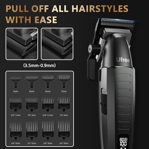 Ufree Cordless Hair Clippers for Men, Professional Barber Clippers Set - size: 22 Piece Set