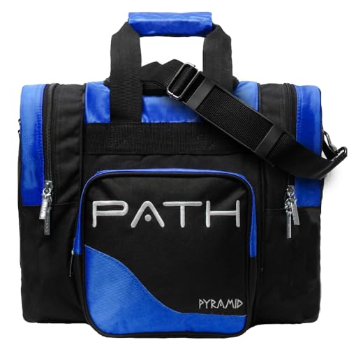 Pyramid Path Pro Deluxe Single Bowling Ball Tote - Holds One Ball, One Pair Shoes Up to Mens 15 - color: Royal Blue