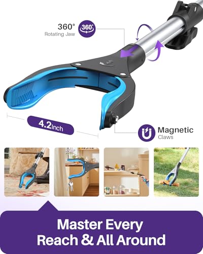 KEKOY Grabber Reacher Tool Heavy Duty, 40 Inch Foldable Grabber for Seniors - size: 40 Inch of 1 Pack