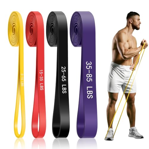 4-Level Resistance Bands for Working Out, Pull Up Assistance Bands - color: Multicolor