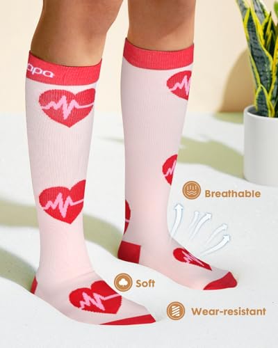 Cute Compression Socks for Women - color: Nursing Design, size: Large-X-Large