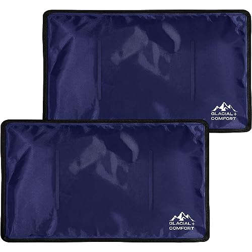 Glacial Comfort Gel Ice Pack for Back Pain - (21" x 13") Reusable Cold Pads for Hip, Knee, Shoulder Injuries, Muscle Strains, Migraine & Postpartum Recovery - Compression Pad - size: X-Large (21" x 13")