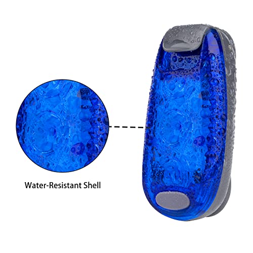 12 Pack Led Safety Light, Safety Light, High Visibility Strobe Running Lights Used for Bicycle, Walking Etc. Clip-On Running Lights Clip to Clothes Strap to Wrist, Bike Or Anywhere - color: Blue