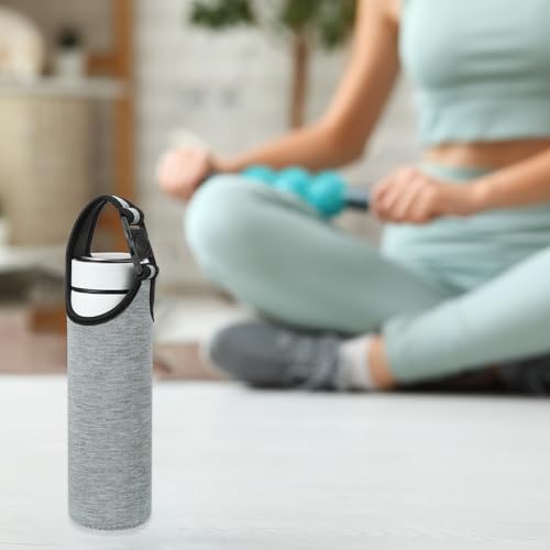 uxcell 2pcs Neoprene Water Bottle Sleeve, 15.5-20oz Insulated Water Glass Bottle Carrier Bag Collapsible Drink Bottle Sleeve Cover Holder with 2 Straps, Gray - color: Gray