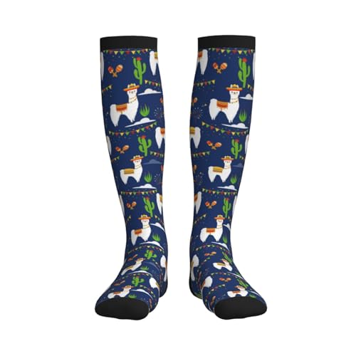 Compression Socks, Unisex 15-20 mmHg Knee High Support Socks - color: Alpaca