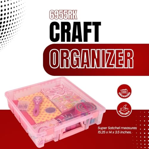 ArtBin Super Satchel 1-Compartment Craft Storage Box, Aqua - color: Blush